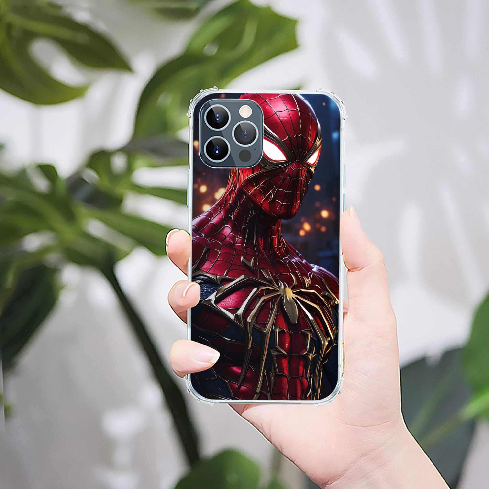 （画像用） Spider Man スパイダーマン 【iPhone 12シリーズ対応】透明スマホケース（クリアソフトケース）